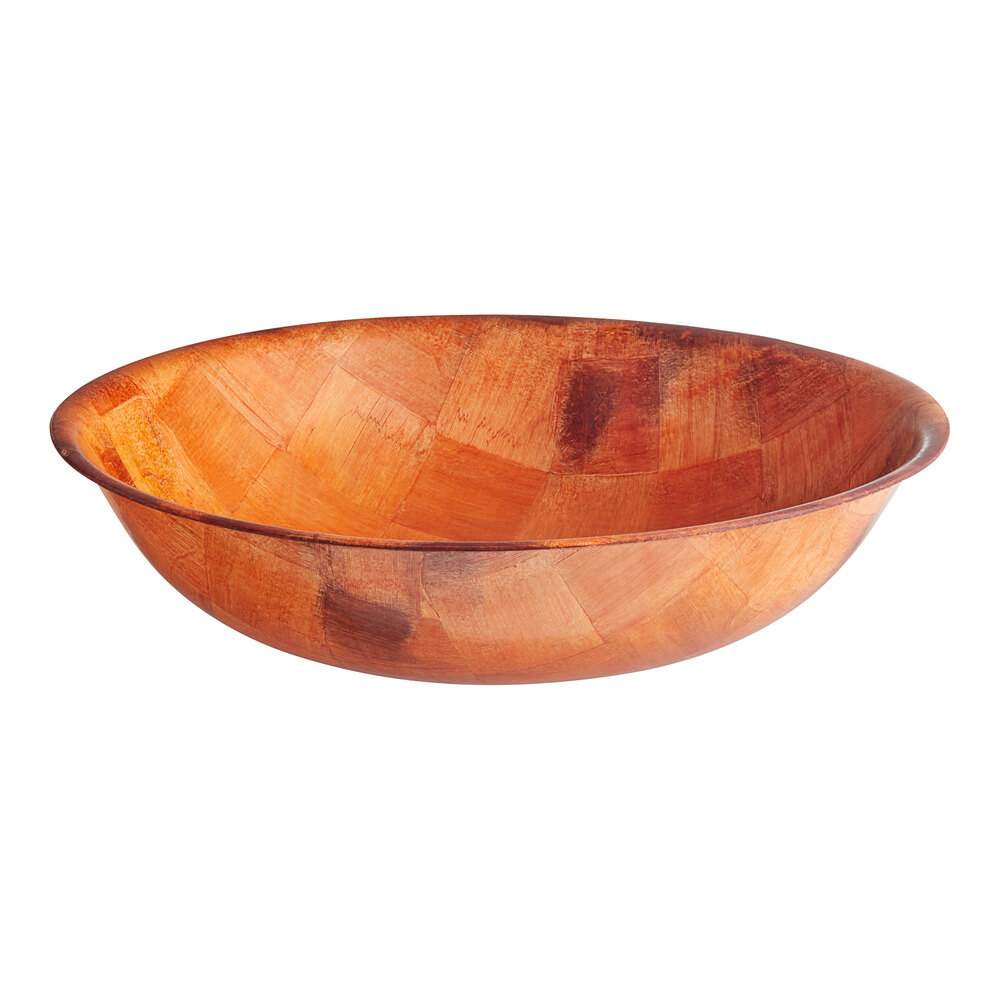 Choice 18" Woven Wood Salad Bowl