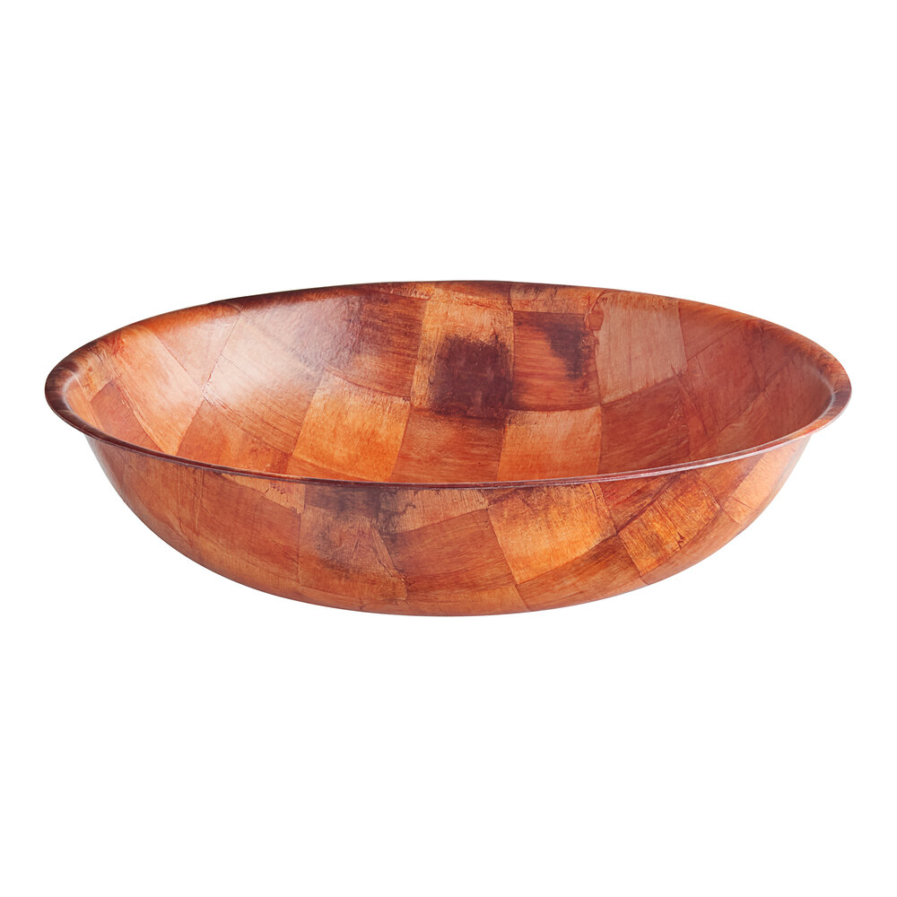 Choice 20" Woven Wood Salad Bowl