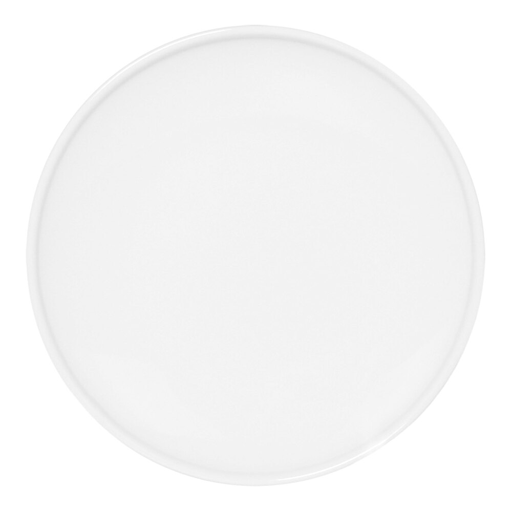 Front of the House Bevel 6" White Round Porcelain Plate - 12/Case
