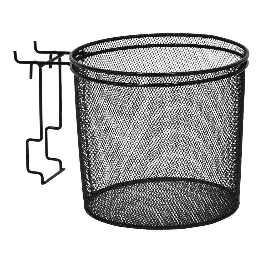 9" x 7 1/4" Black Steel Mesh Basket for Grid & Go Displays