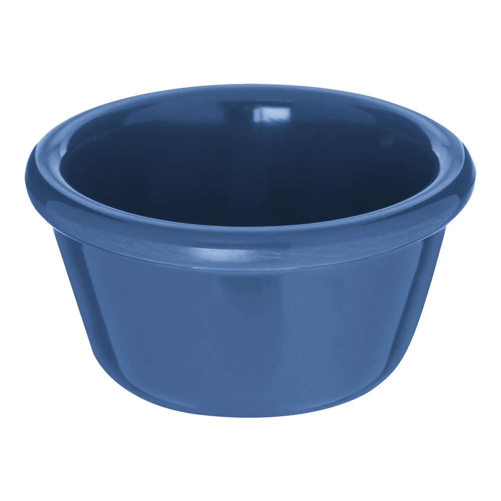 Carlisle 4 oz. Ocean Blue Smooth Melamine Ramekin - 48/Case