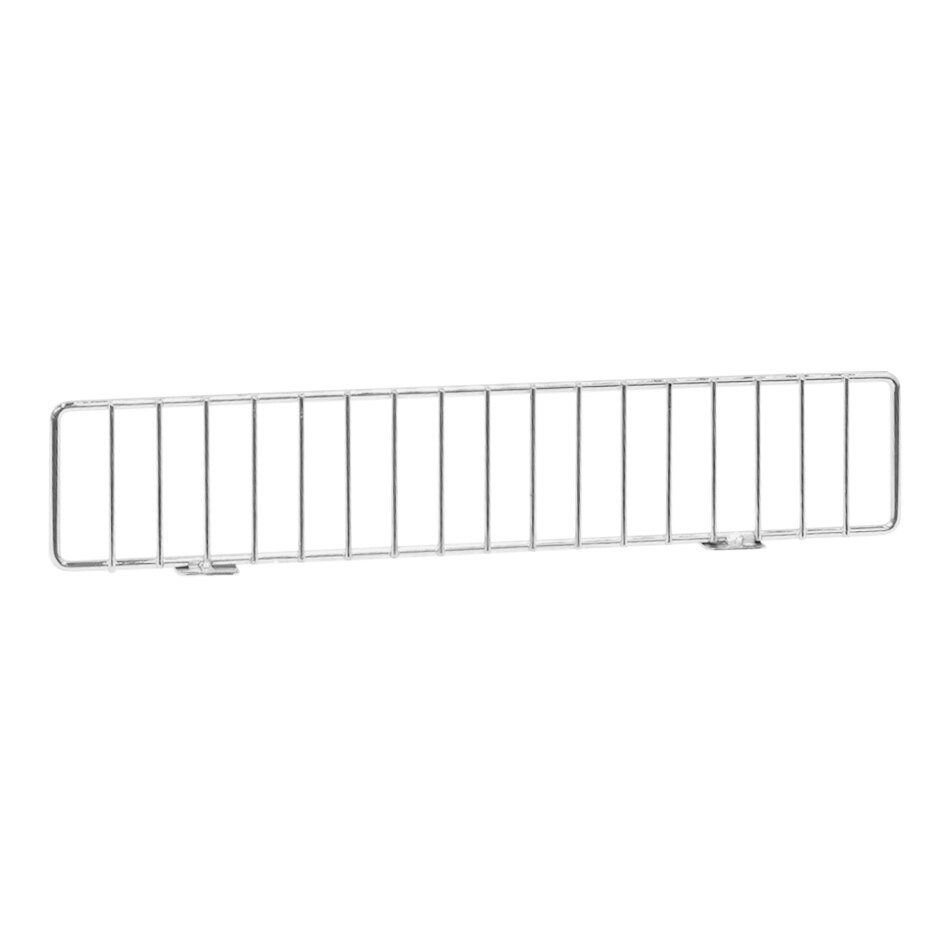 14 3/4" x 3" Chrome Side Fencing for 16" Pegboard Gondola Merchandisers
