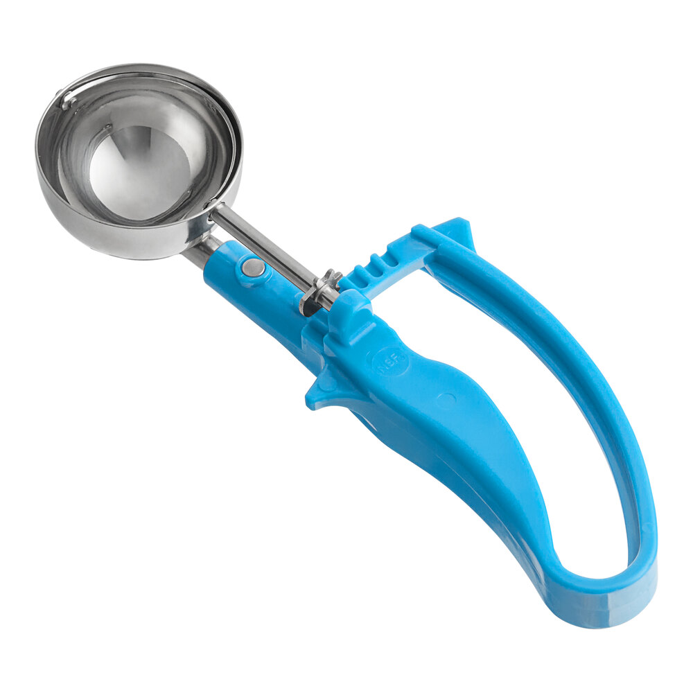 Choice #16 Blue EZ Grip Squeeze Handle Disher - 2 oz.