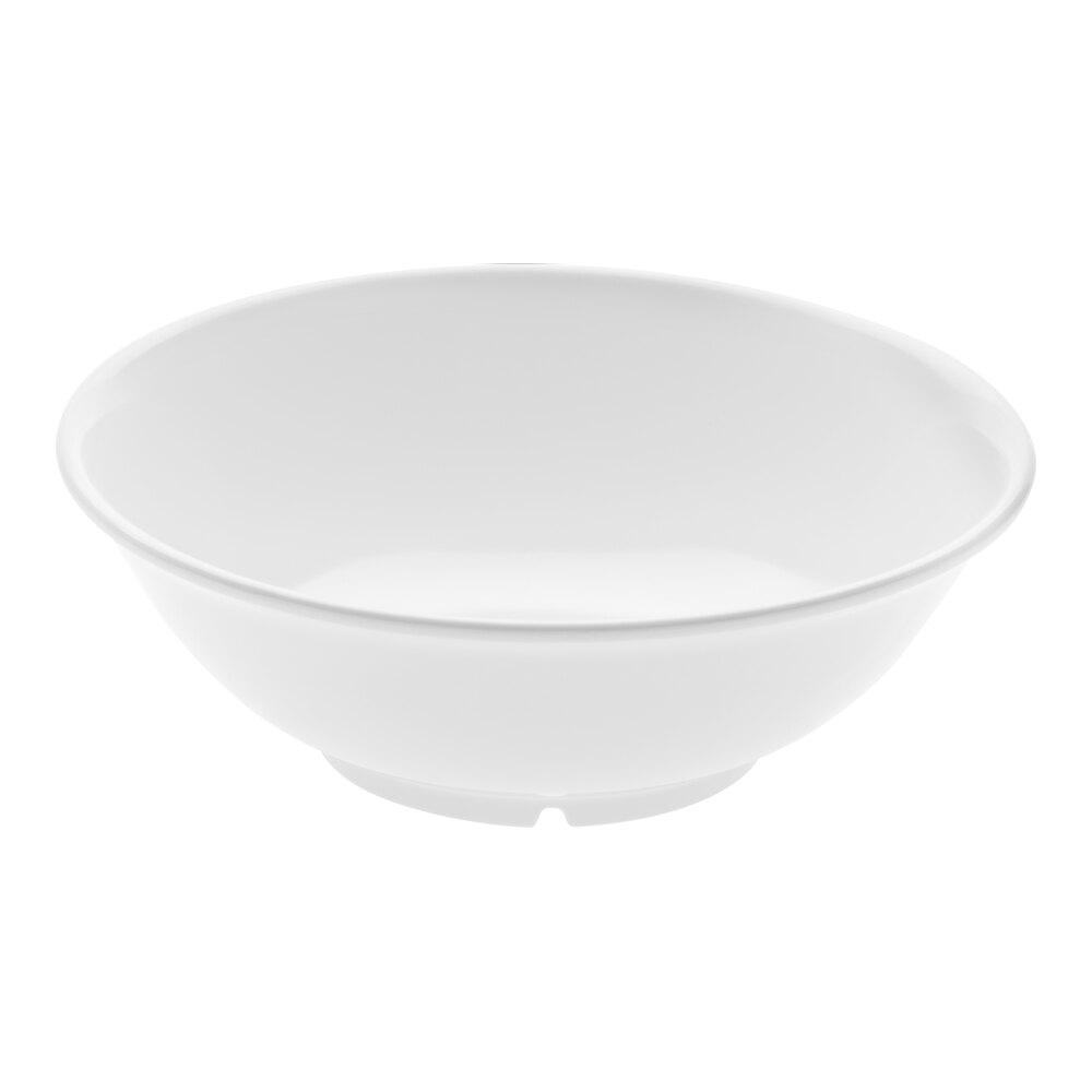 Carlisle 36 oz. White Footed Round Melamine Bowl - 12/Case