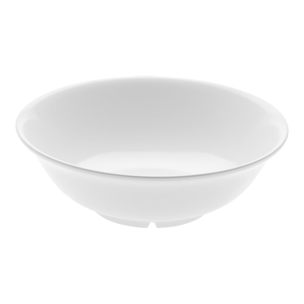 Carlisle 57 oz. White Footed Round Melamine Bowl - 12/Case