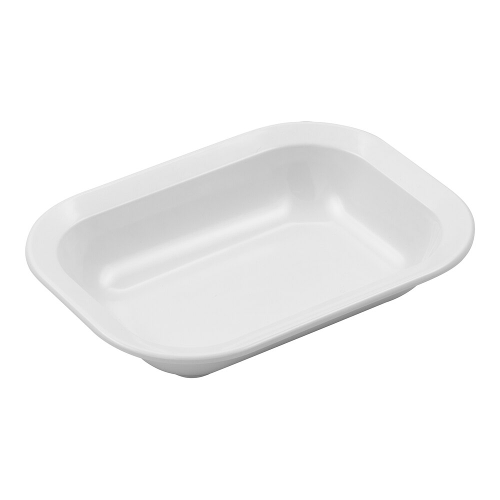 Carlisle 28 oz. White Melamine Rectangular Baker / Server Dish - 12/Case