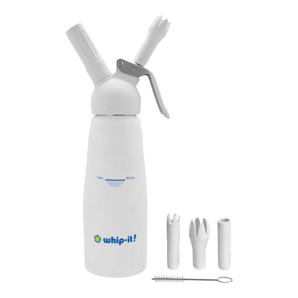 Whip-It Armor 0.5 Liter White Rubber-Coated Aluminum Whipper DC-Amr-H07R