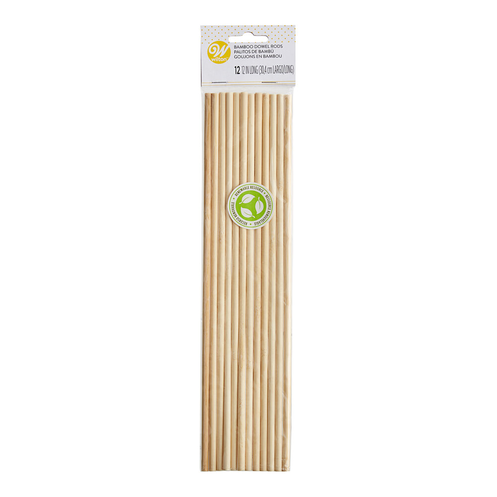 Wilton 12" Bamboo Cake Dowel Rods 191005645 - 12/Pack