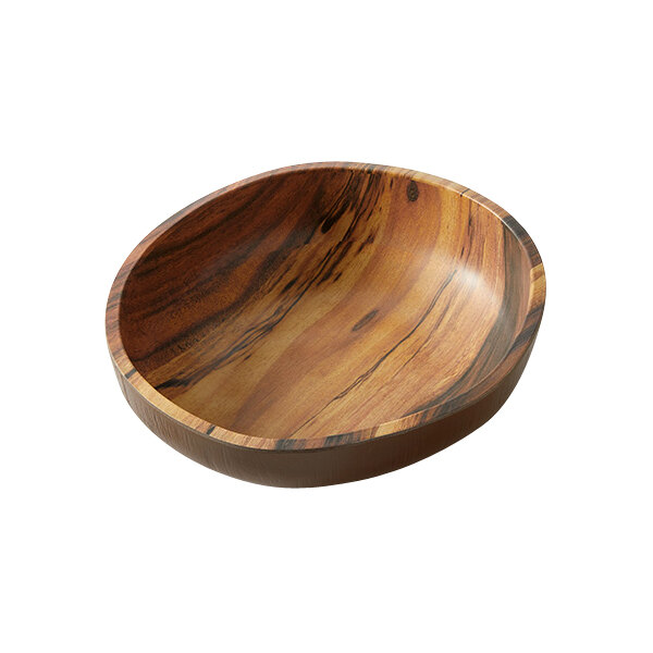 American Metalcraft 97 oz. Acacia Wood Melamine Serving Bowl