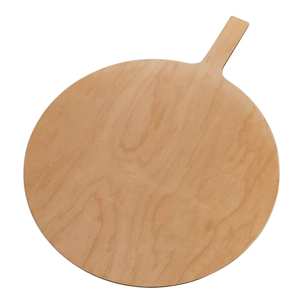 American Metalcraft 18" Round Pressed Maple Wood Serving Peel