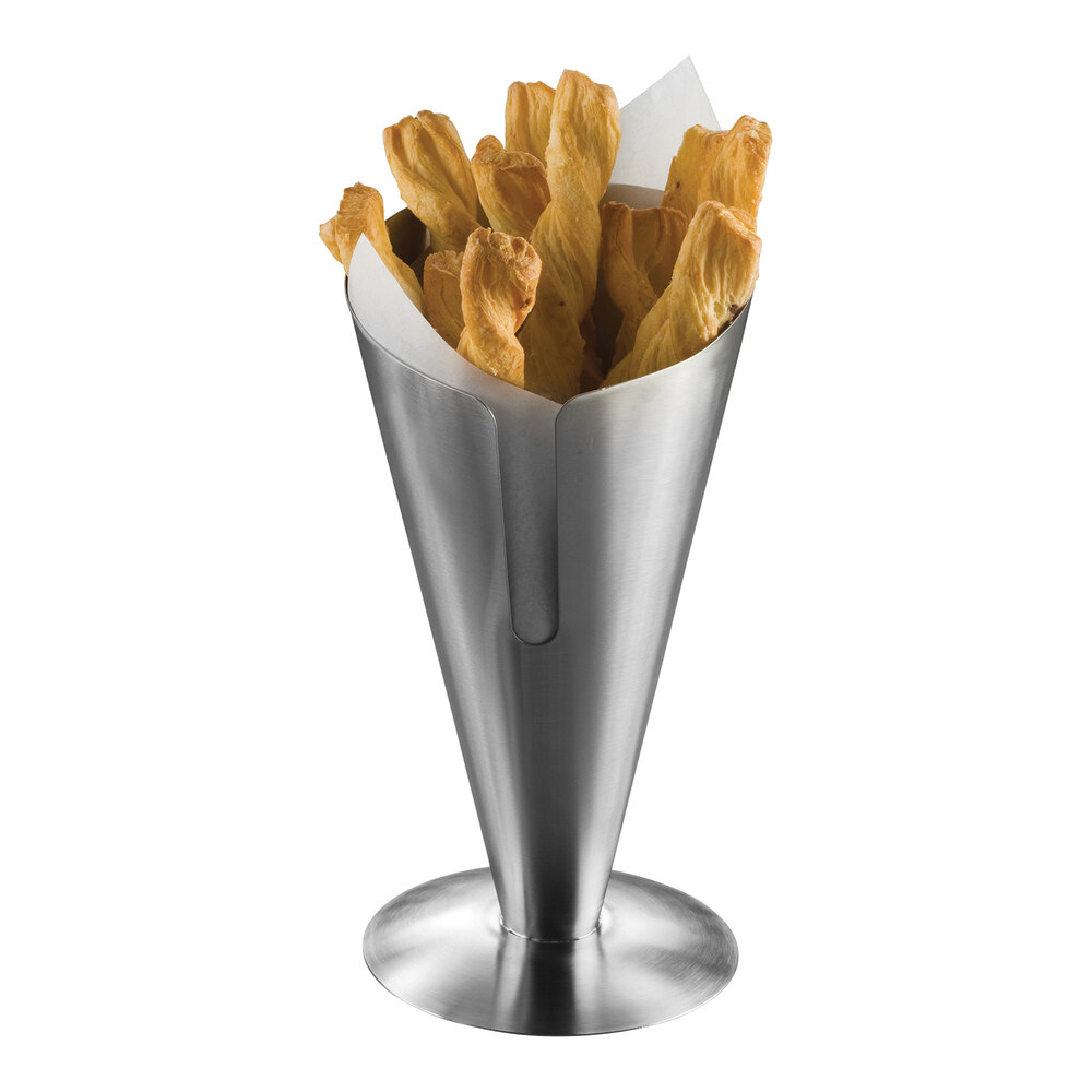 American Metalcraft 4 1/2" x 7" Stainless Steel Conical French Fry Cup