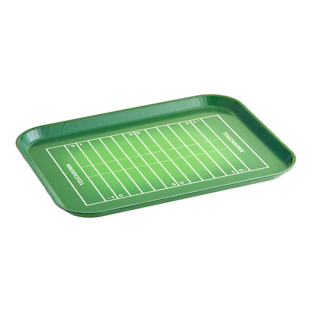 Cambro 14" x 18" Rectangular Football Field Design Fiberglass Camtray 233214A - 12/Case
