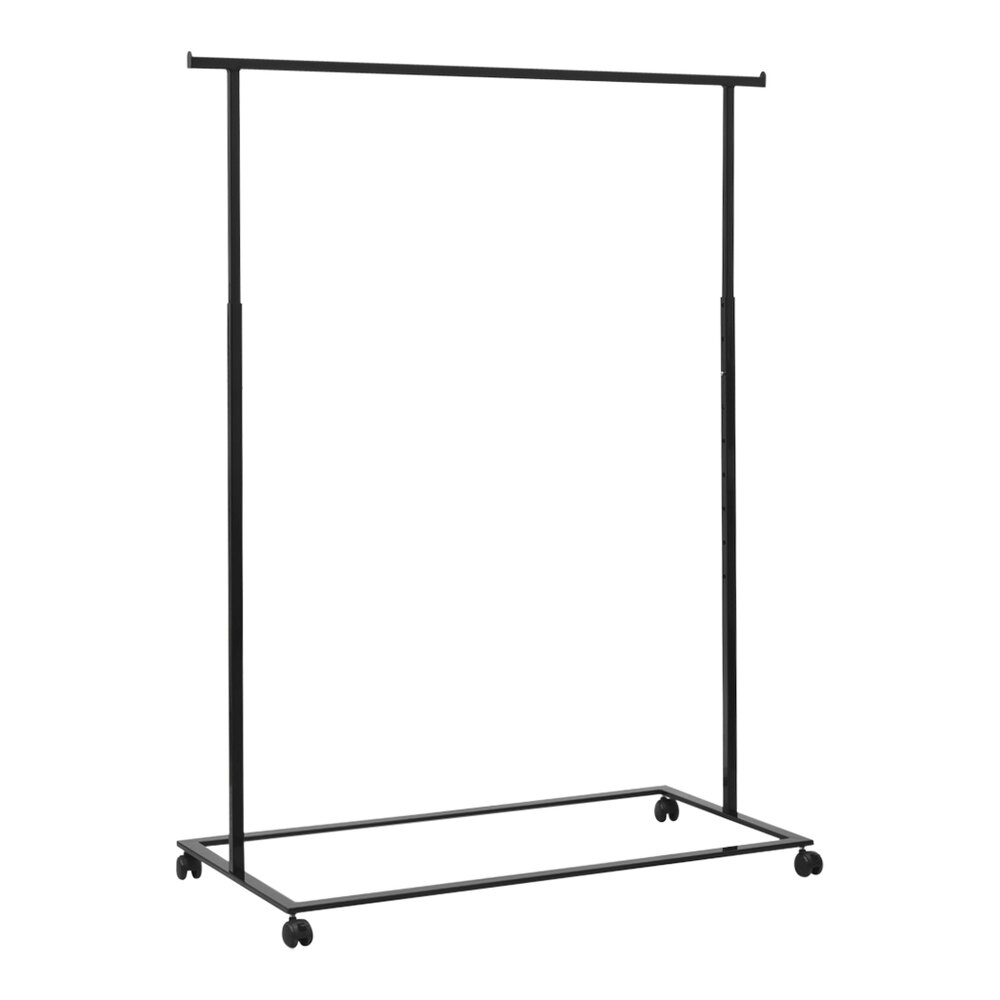 48" x 18" x 72" Mobile Single Hangrail Adjustable Ballet Bar Clothing Rack