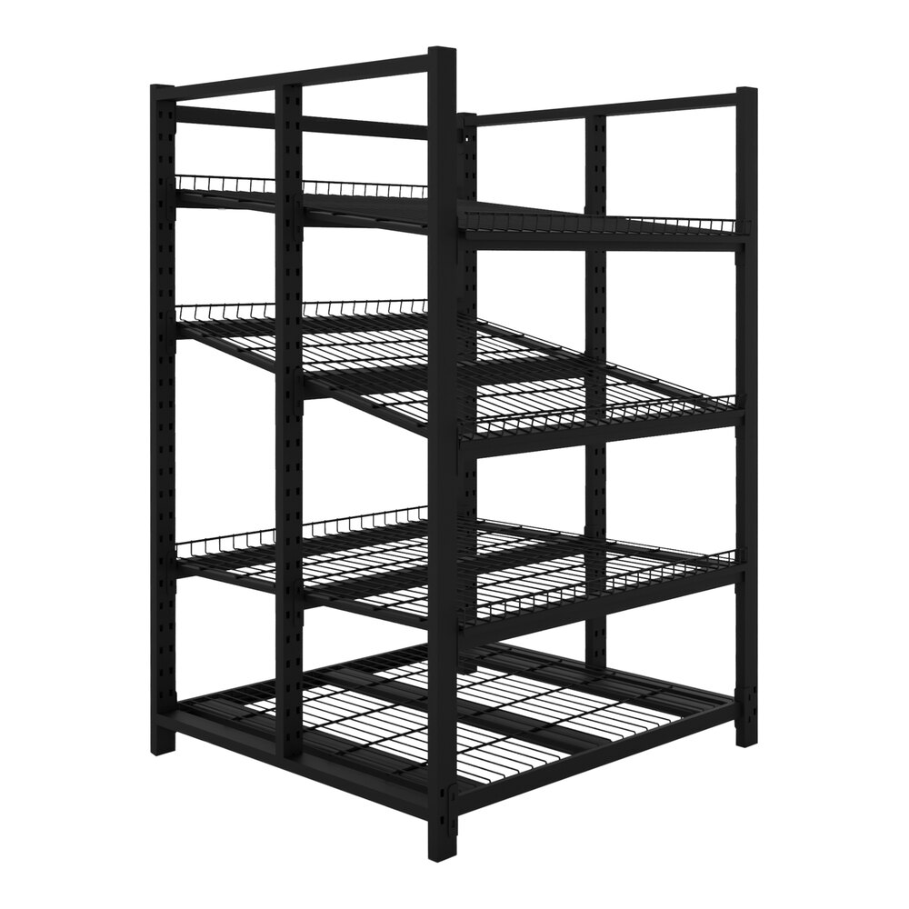 Wanzl 36" x 24" x 78" 5-Shelf Beer Cave Cooler Starter Shelving Unit