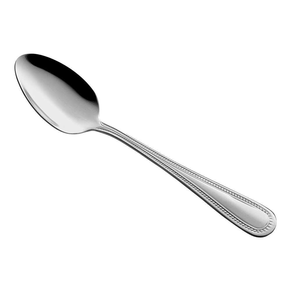 Choice Milton 8 3/8" 18/0 Stainless Steel Medium Weight Tablespoon / Serving Spoon - 12/Case