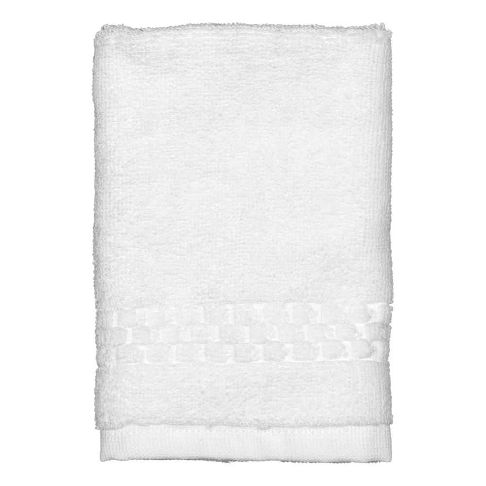 Garnier-Thiebaut Mistral 13" x 13" White 100% Combed Terry Cotton Wash Cloth 2 lb. - 150/Case