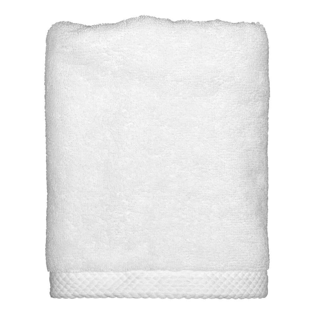 Garnier-Thiebaut Metro 16" x 30" White 100% Combed Terry Cotton Hand Towel 5.5 lb. - 60/Case
