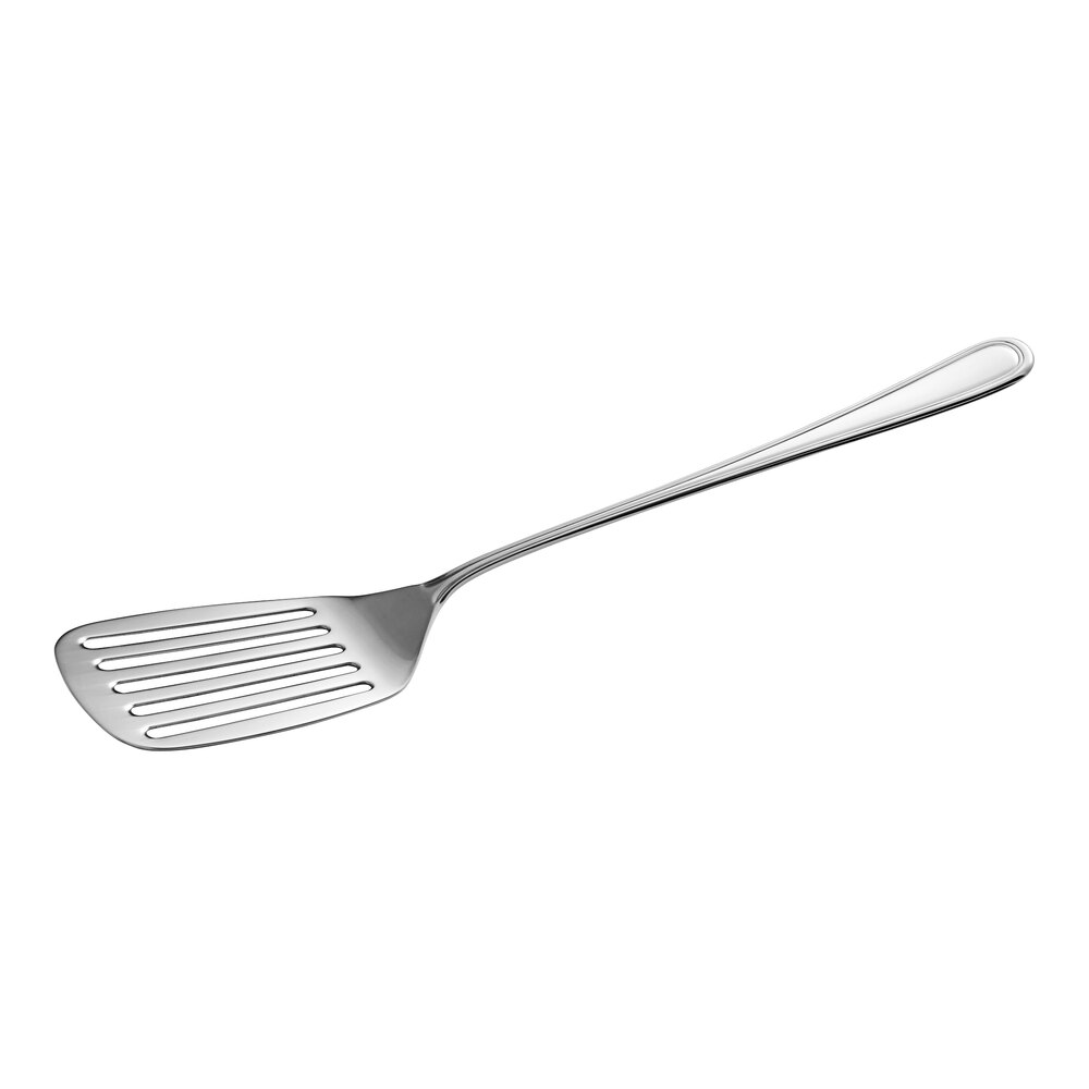 Acopa Edgeworth 12 3/4" 18/8 Stainless Steel Extra Heavy Weight Slotted Turner