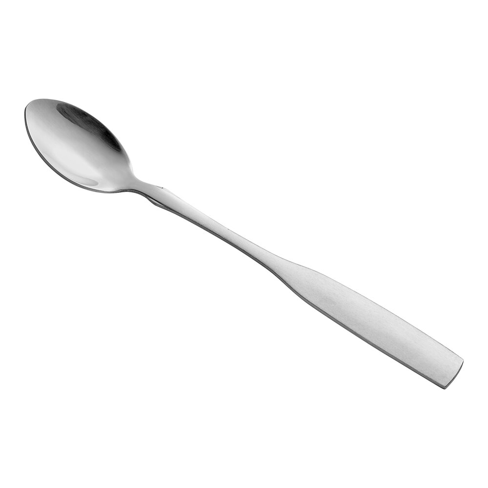 Choice Delmont 7 1/4" 18/0 Stainless Steel Medium Weight Iced Tea Spoon - 12/Case