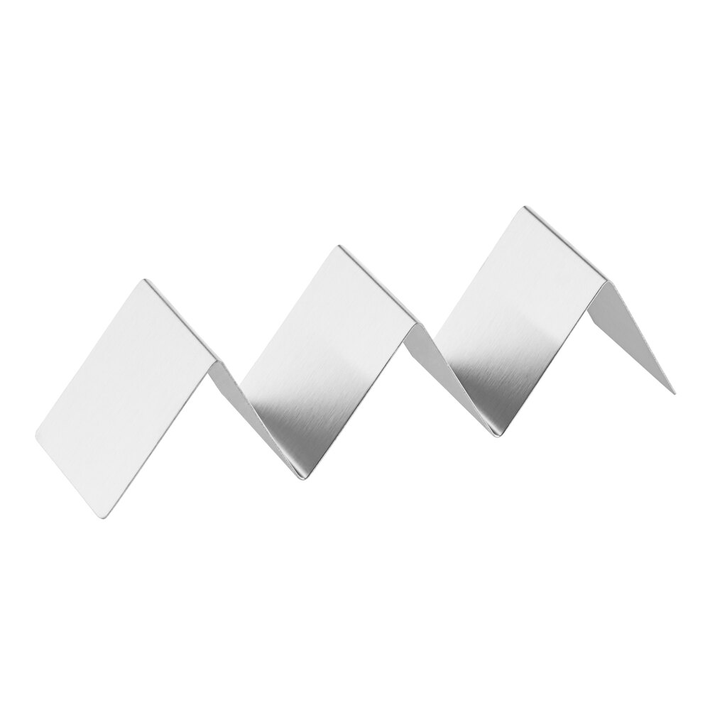 Choice 8" x 2" x 2" Stainless Steel Half Size Taco Holder with 2 or 3 Compartments