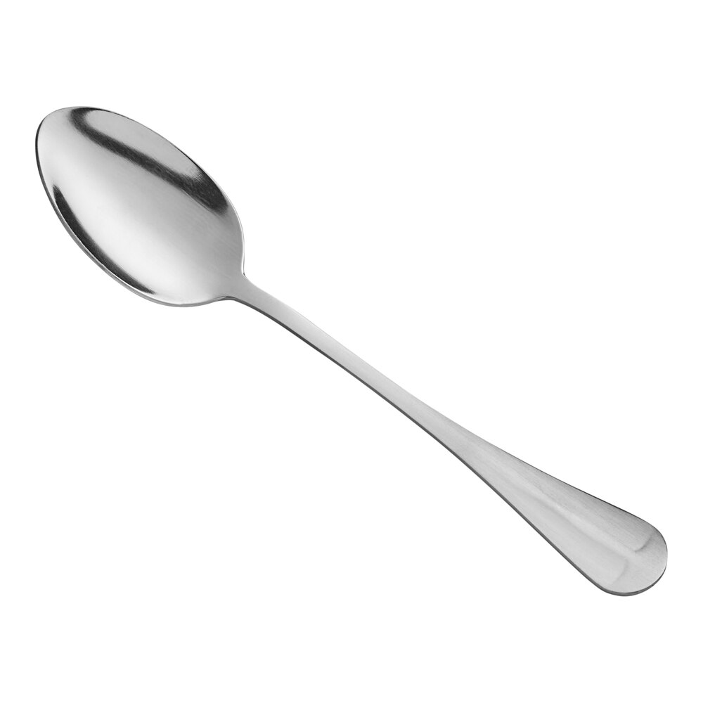 Choice Midland 7 1/8" 18/0 Stainless Steel Medium Weight Dinner / Dessert Spoon - 12/Case
