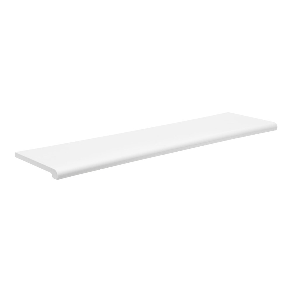48" x 13" White Molded Plastic Bullnose Shelf