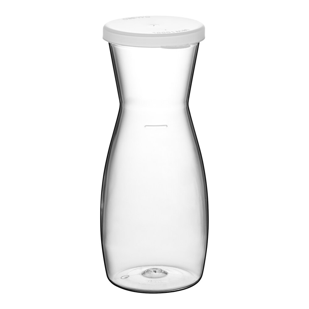 Cambro WW500135 CamView Camliter 17 oz. Tritan™ Customizable Plastic Beverage Decanter with Lid