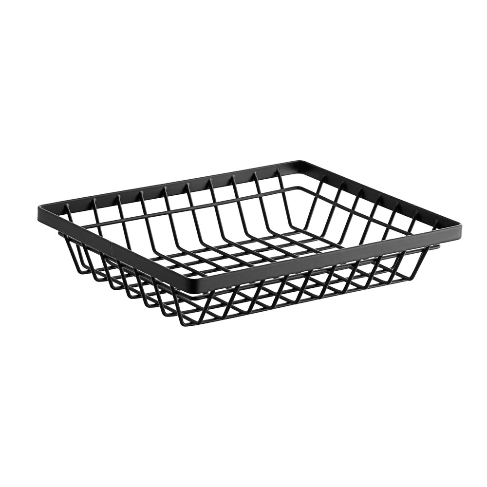 GET WB-971-MG Vector 9" x 7" Rectangular Metal Gray Wire Basket