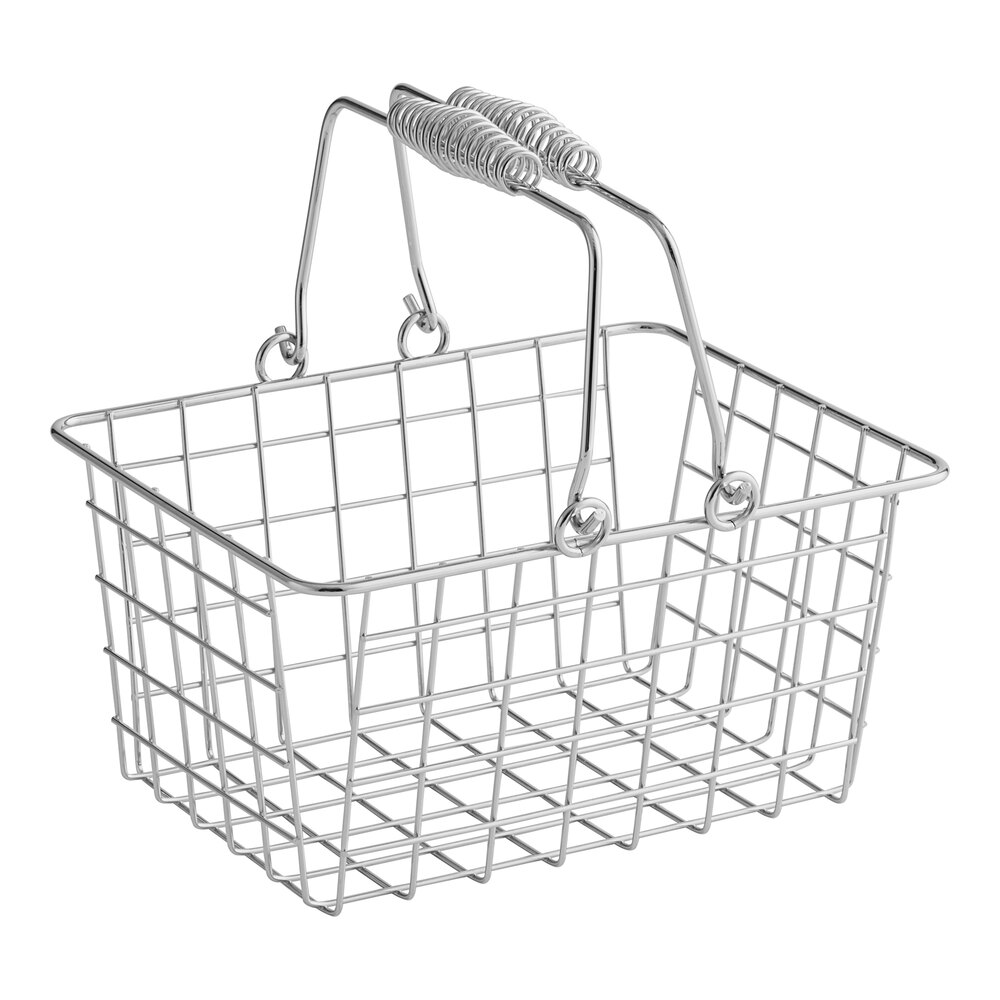 American Metalcraft RBHC759 Chrome Tabletop Market Basket - 9" x 7" x 5"