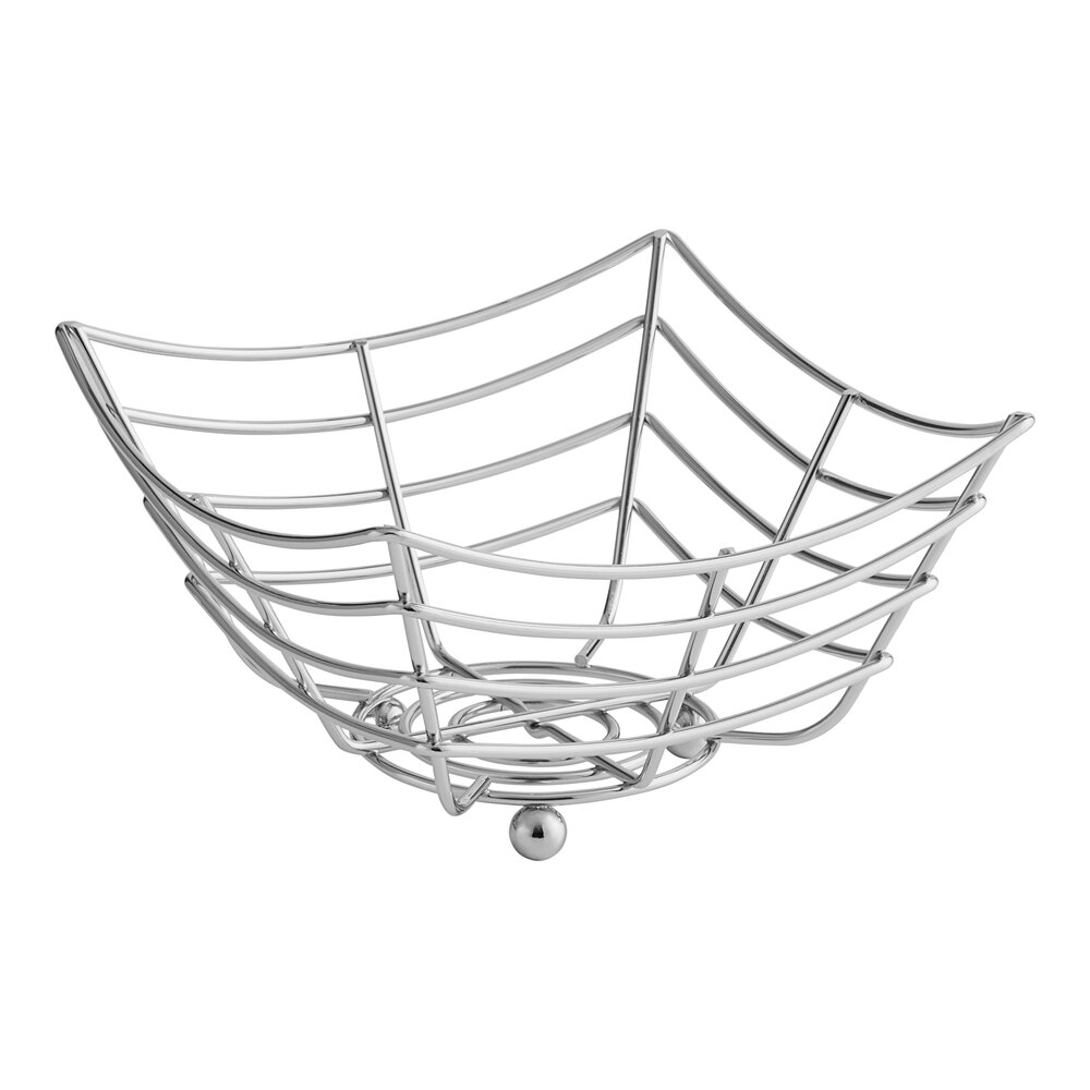 American Metalcraft SCB480 Square Chrome Web Basket - 8" x 8" x 4"