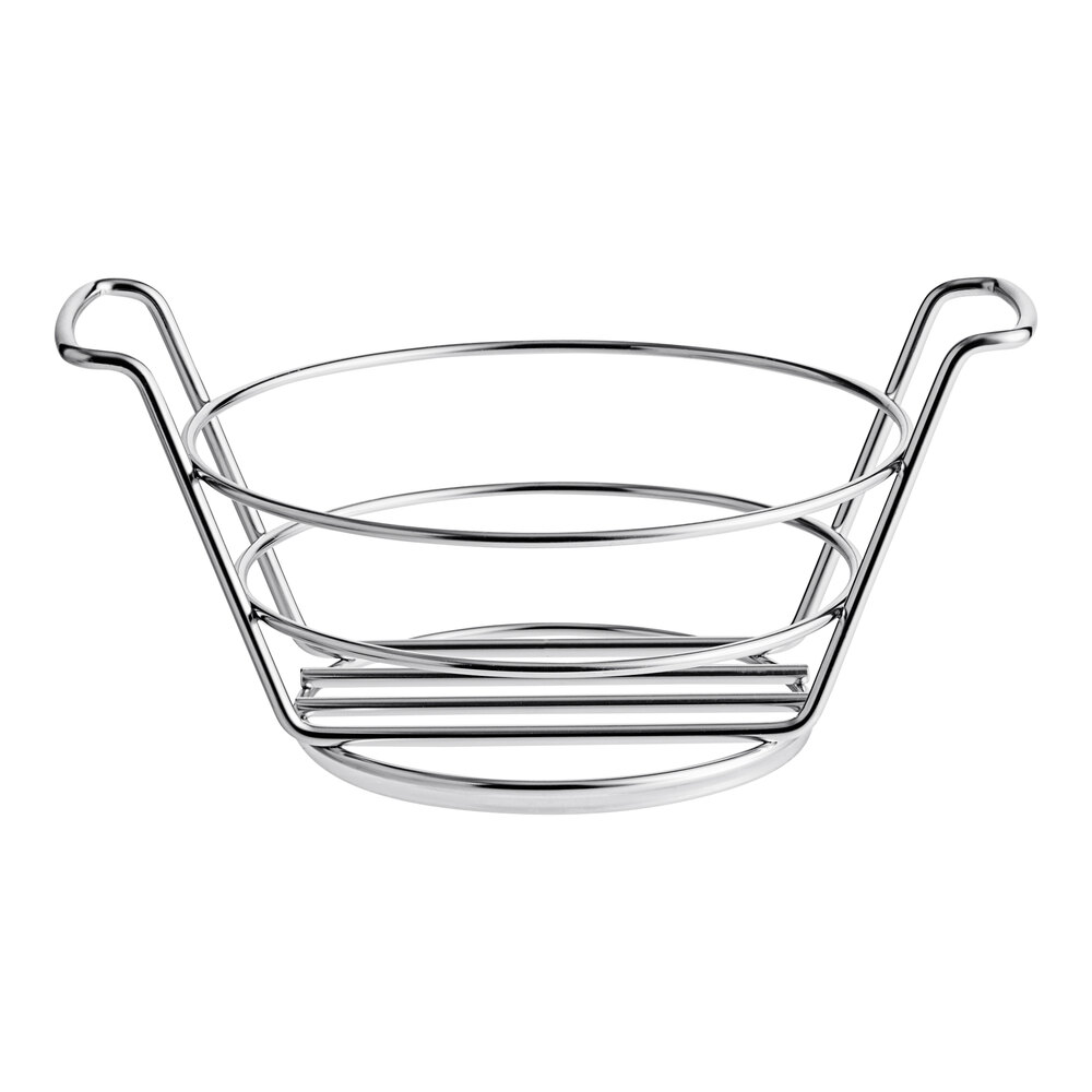Clipper Mill by G.E.T. 4-22784 7" Round Stainless Steel Basket with Handles