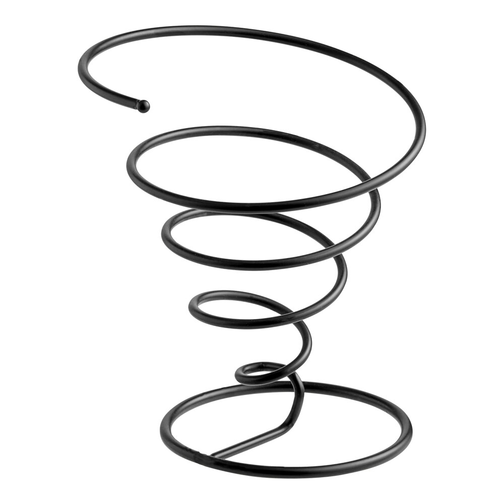 Clipper Mill by G.E.T. 4-32800 7" Black Iron Powder Coated Spiral Wire Cone Basket