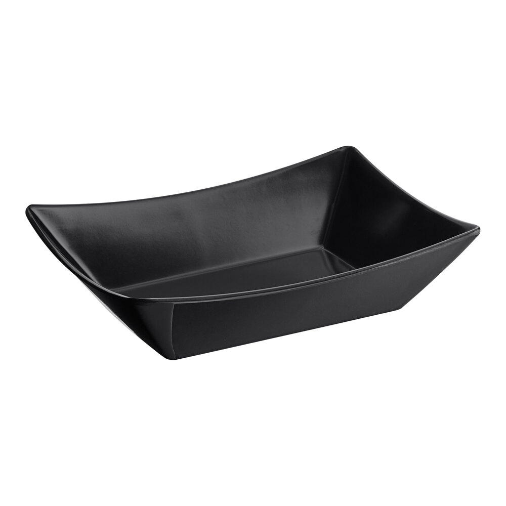 Tablecraft 20029BK Better Burger 4 7/8" x 7 3/8" Black Melamine Serving Basket