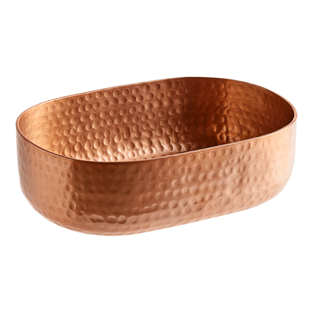 American Metalcraft ABHC69 48 oz. Copper Hammered Aluminum Oval Serving Bowl