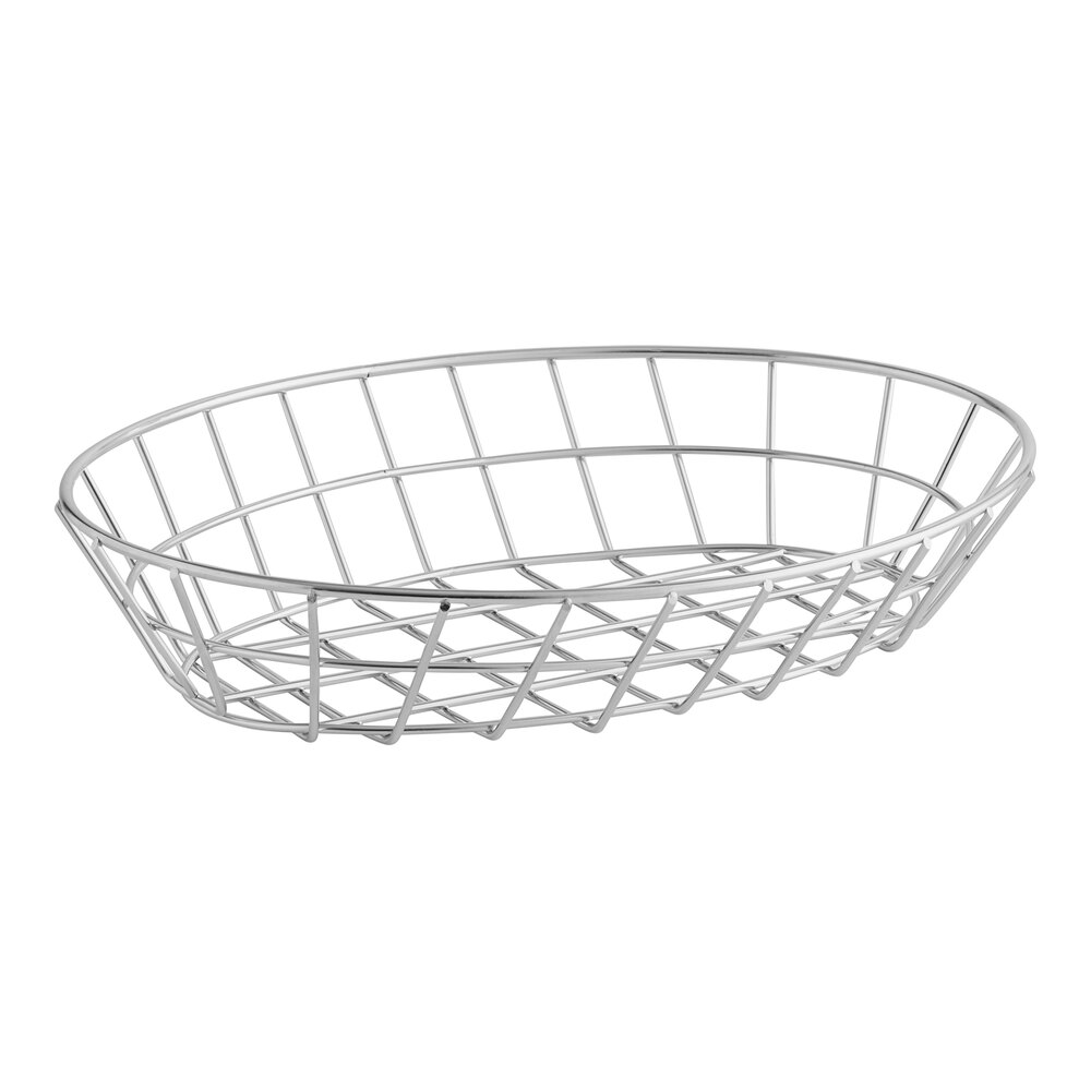 Clipper Mill by G.E.T. 4-84418 12" x 8 1/2" Stainless Steel Oval Grid Basket