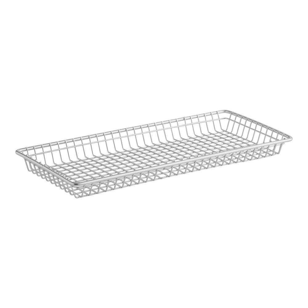 Clipper Mill by G.E.T. 4-835814 14" x 7" Stainless Steel Rectangular Wire Grid Basket