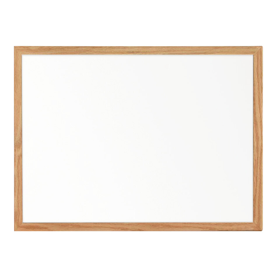 United Visual Products 24" x 18" Dry Erase Whiteboard with Oak Frame