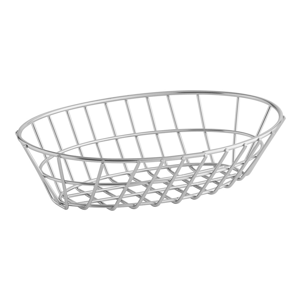 Clipper Mill by G.E.T. 4-82144 9 1/4" x 6 1/2" Stainless Steel Oval Grid Basket