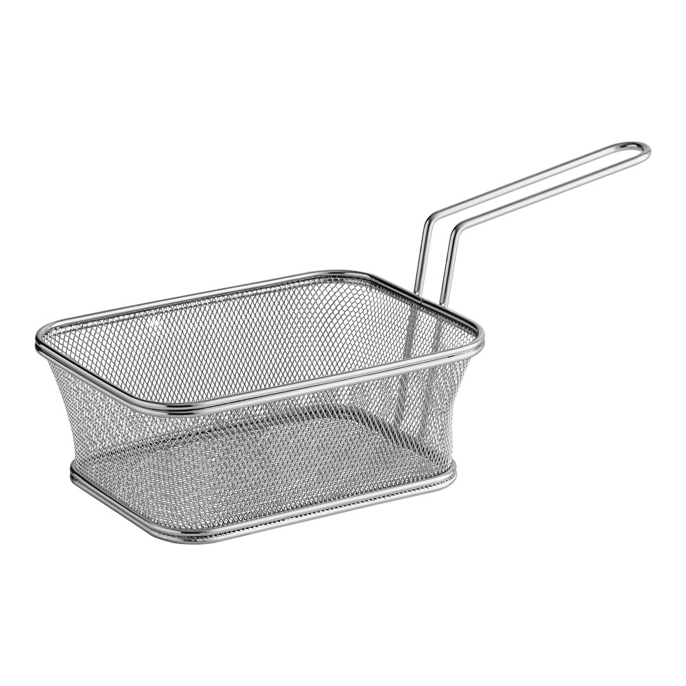 Clipper Mill by G.E.T. 4-818610 8" x 6" x 5" Stainless Steel Party Size Serving Fry Basket