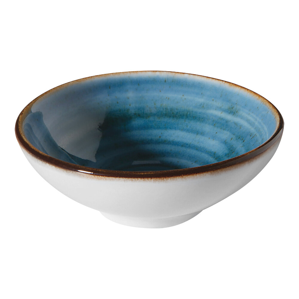 Corona by G.E.T. Enterprises Artisan 2.7 oz. Blue Porcelain Mini Bowl - 24/Case