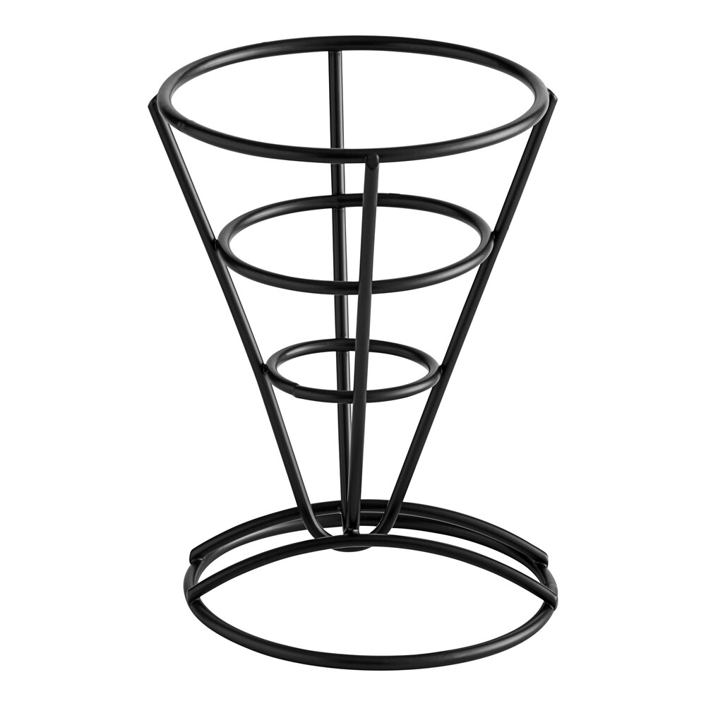 Clipper Mill by G.E.T. 4-61640 5" x 7" Black Wire Cone Basket