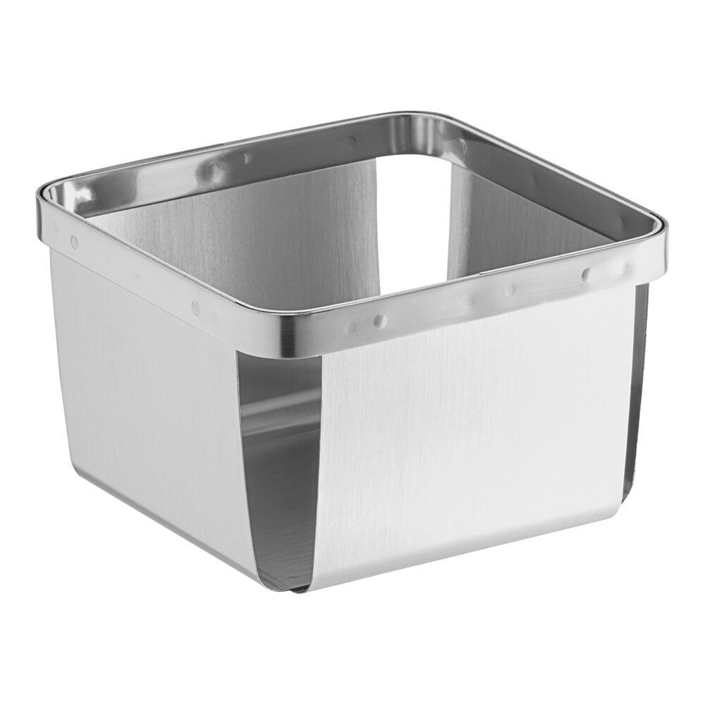 Clipper Mill by G.E.T. 4-80828 4 1/2" Stainless Steel Square Berry Basket