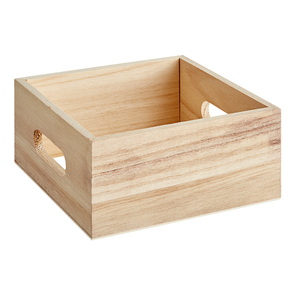 Choice Natural Wooden Display Crate / Condiment Caddy