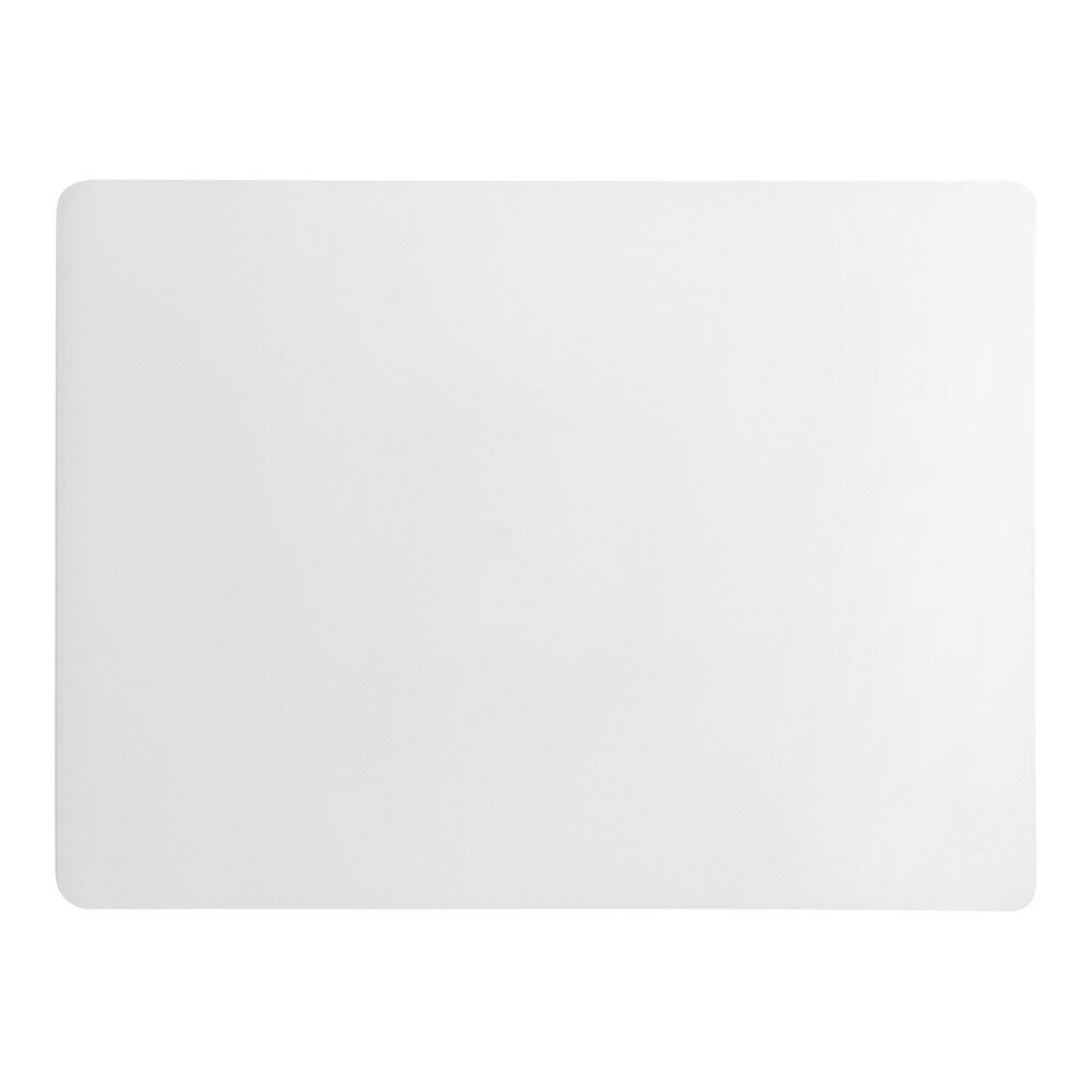 Choice 12" x 9" x 1/2" White Polyethylene Cutting Board