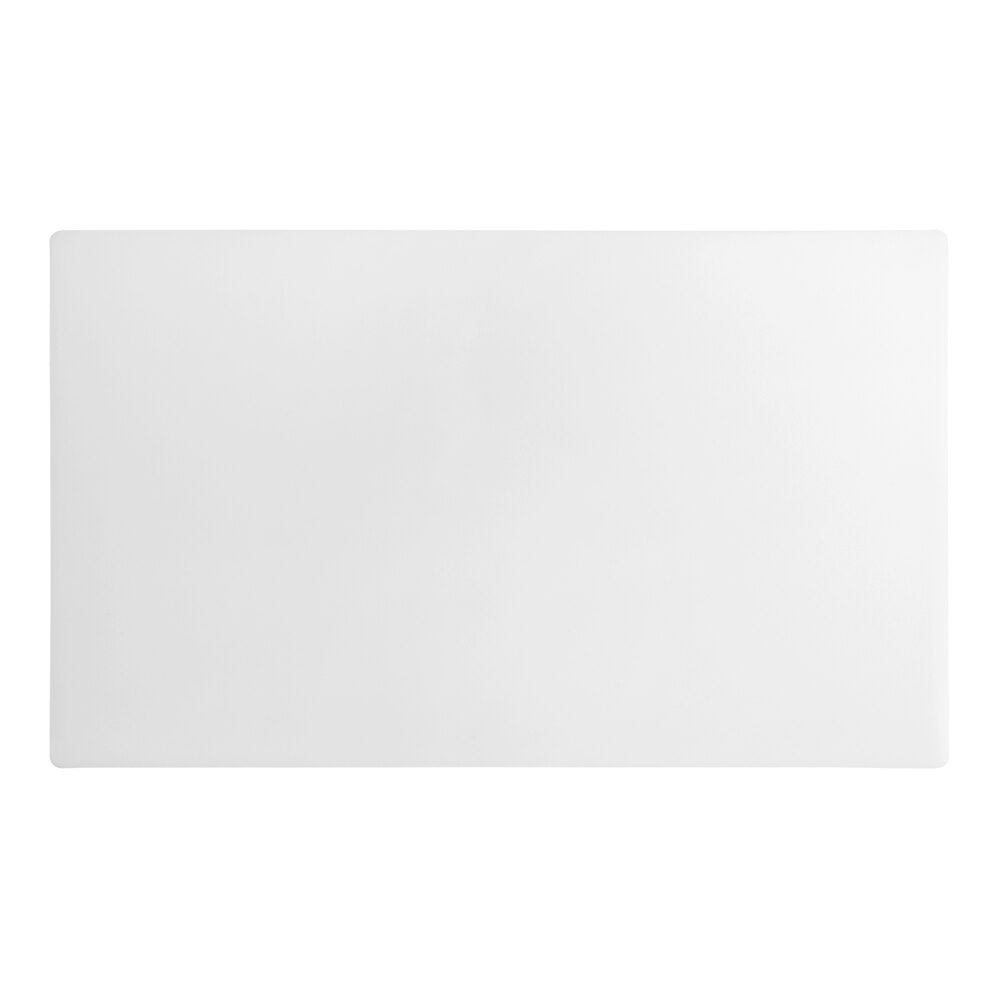 Choice 30" x 18" x 3/4" White Polyethylene Cutting Board