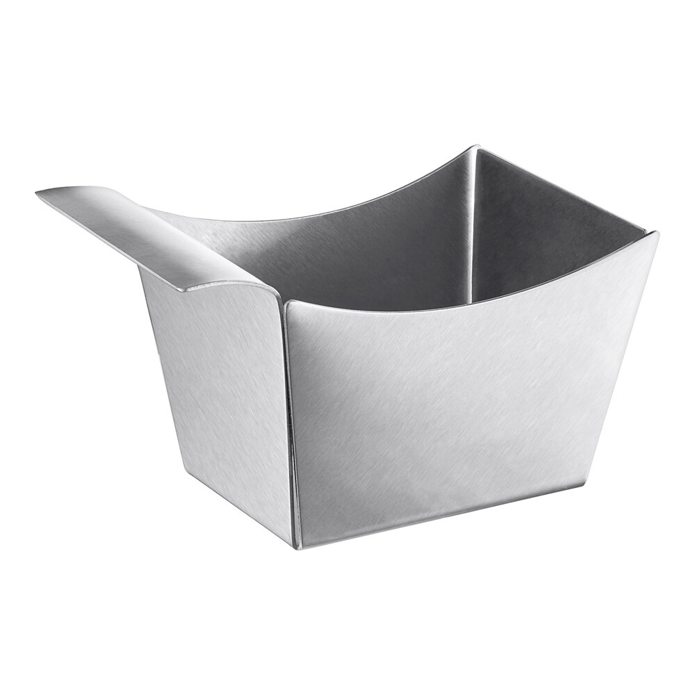Tablecraft SSB 5 3/8" x 3 3/8" x 3 1/8" Stainless Steel Side French Fry Basket