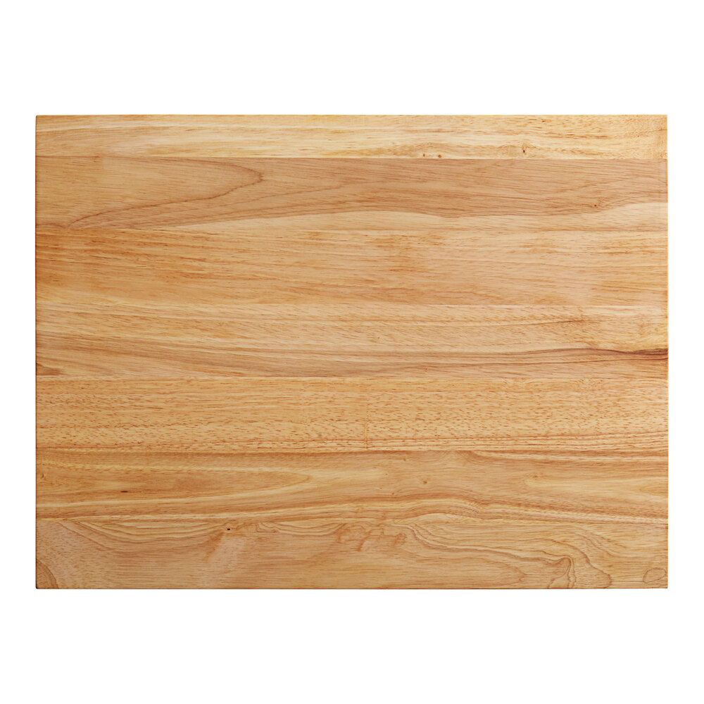 Choice 24" x 18" x 1 3/4" Wood Cutting Board with Squared Edges