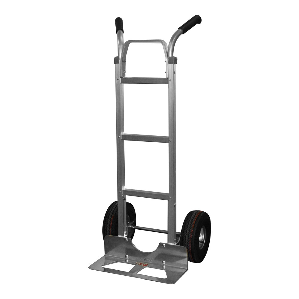 B&P Manufacturing S-Series 500 lb. Straight-Back Hand Truck with Double-Grip U-Brace Handle and 10" D5 Pneumatic Wheels S503