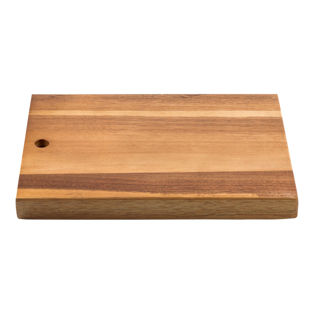Tablecraft Acacia Collection 12" x 8" x 3/4" Rectangular Acacia Wood Serving Board