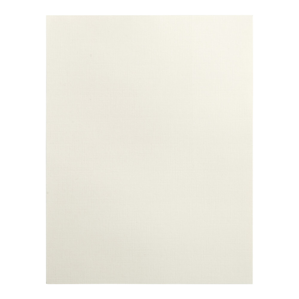 Choice 8 1/2" x 11" Heavy Weight 80 lb. Natural Linen Menu Paper - 100/Pack